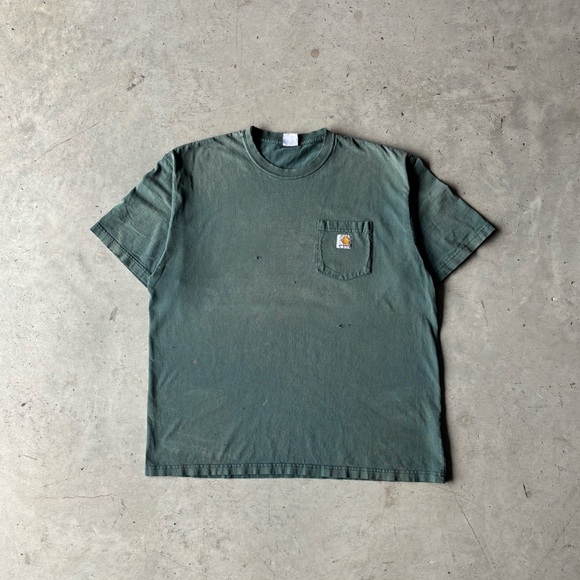 Vintage 90s Carhartt Green Pocket Tee | Size XL - Picture 1 of 5